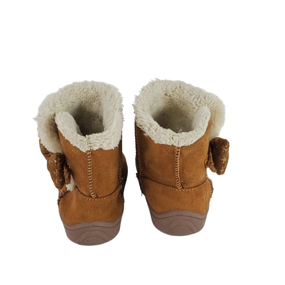 Garanimals Faux Leather Sherpa Boots Size 5 Brown - Picture 2 of 12